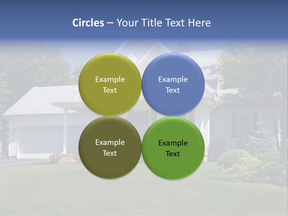 Lovely New Family Home In The Suburbs. PowerPoint Template