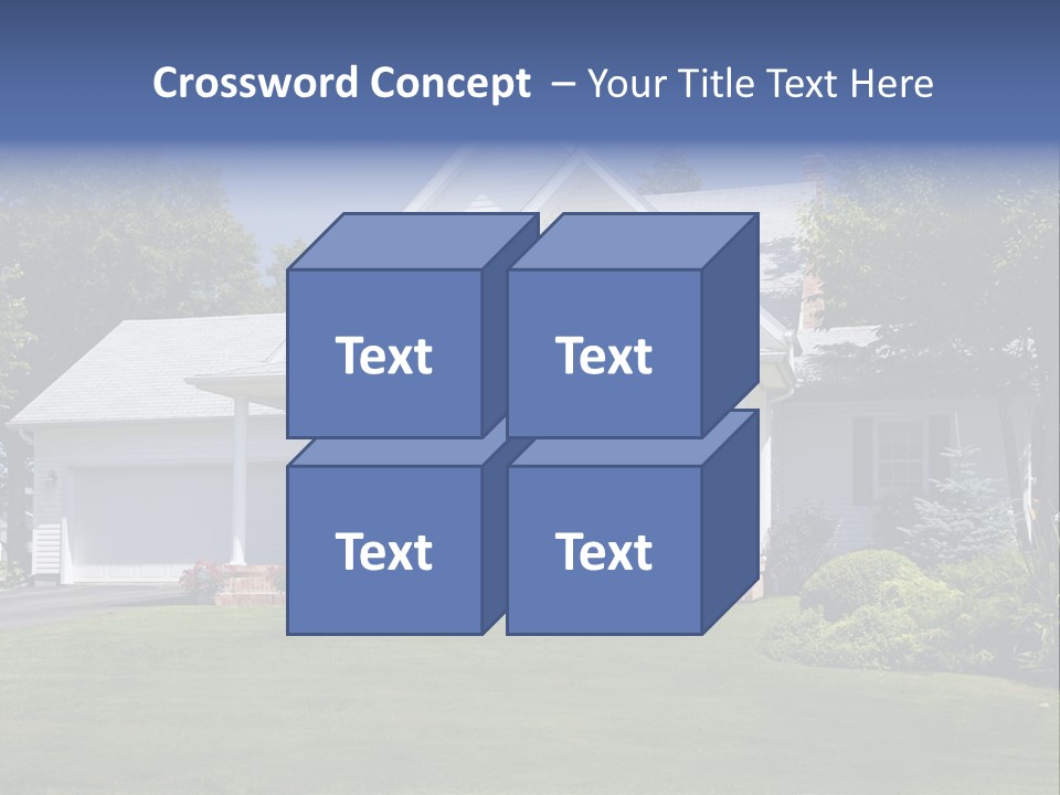 Lovely New Family Home In The Suburbs. PowerPoint Template