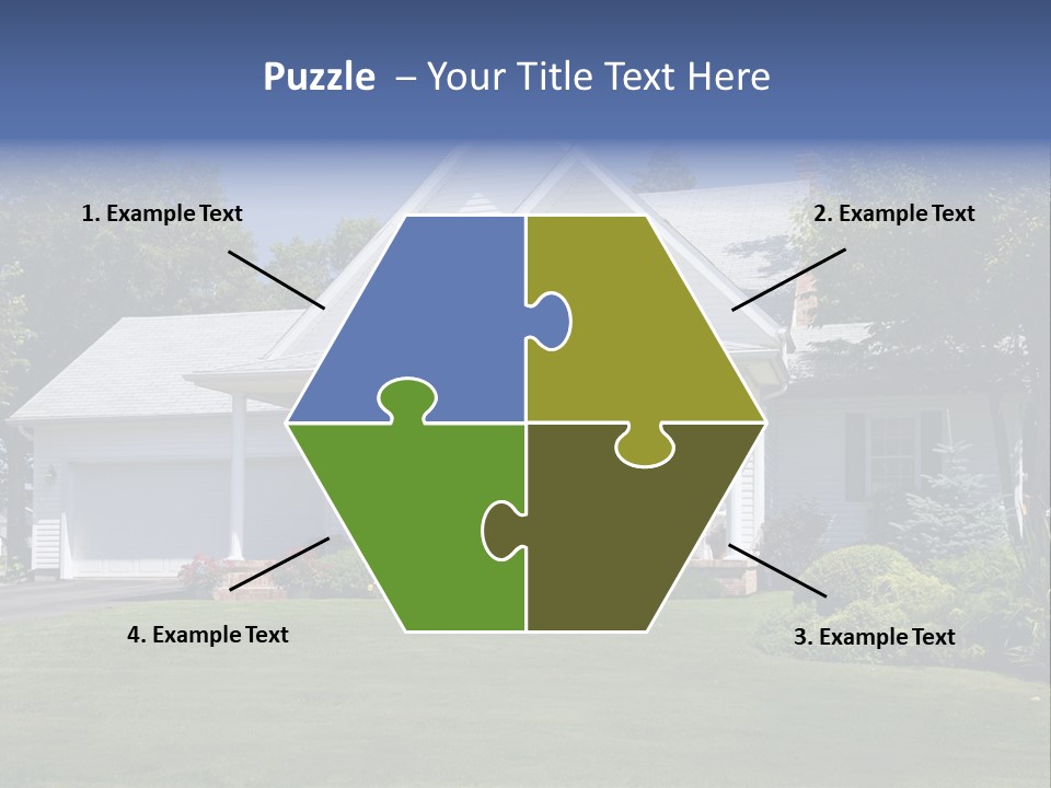 Lovely New Family Home In The Suburbs. PowerPoint Template