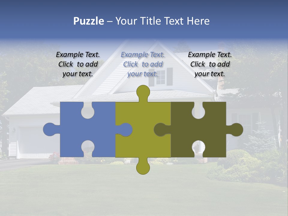 Lovely New Family Home In The Suburbs. PowerPoint Template