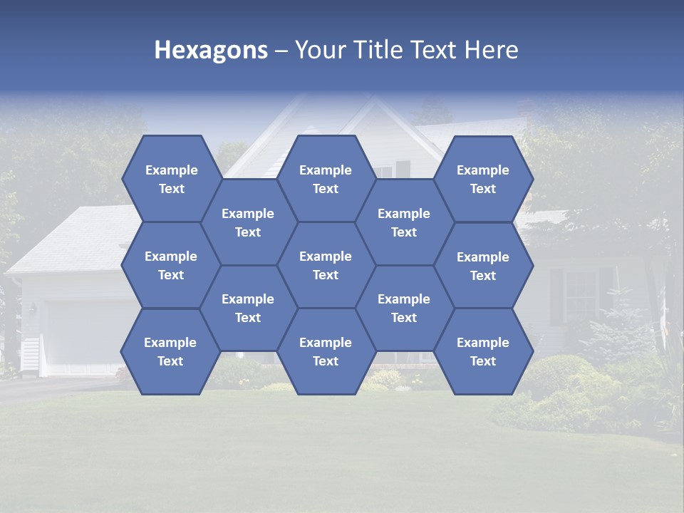 Lovely New Family Home In The Suburbs. PowerPoint Template