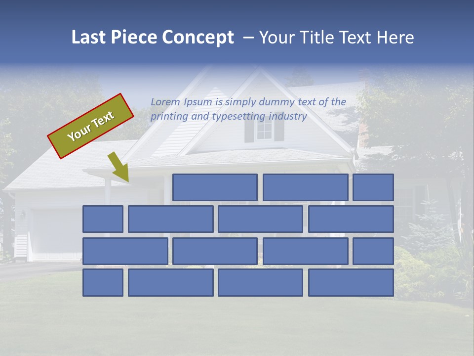 Lovely New Family Home In The Suburbs. PowerPoint Template