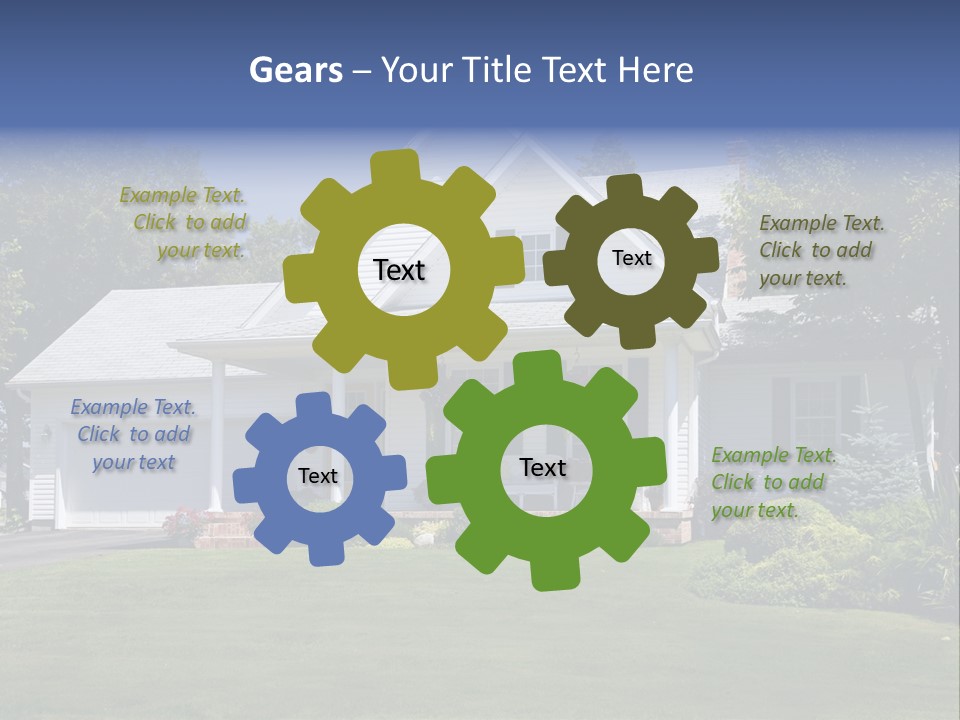 Lovely New Family Home In The Suburbs. PowerPoint Template