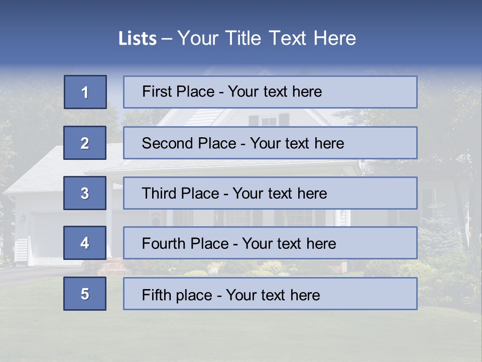 Lovely New Family Home In The Suburbs. PowerPoint Template