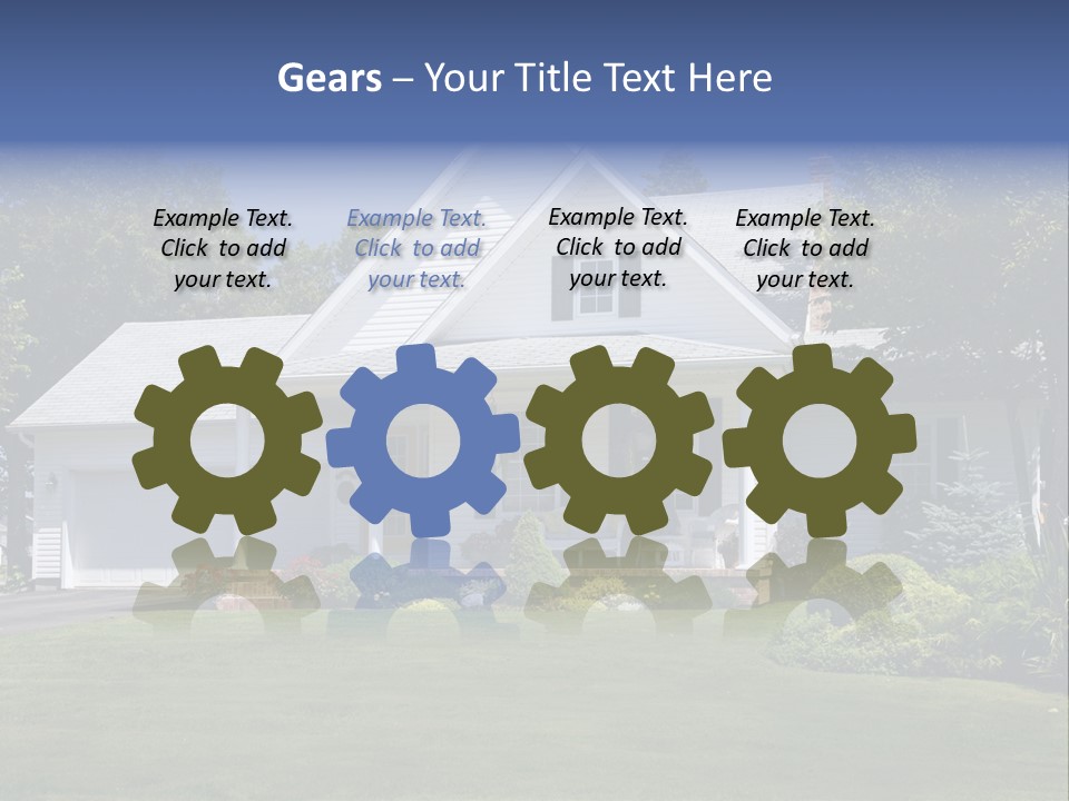 Lovely New Family Home In The Suburbs. PowerPoint Template