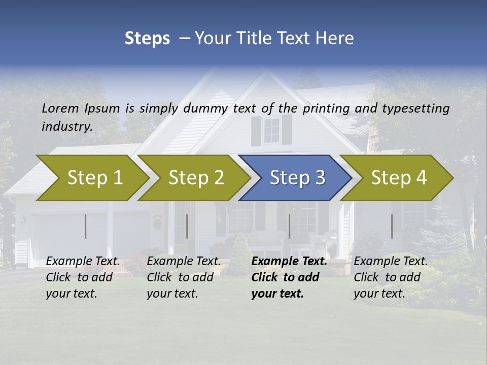 Lovely New Family Home In The Suburbs. PowerPoint Template