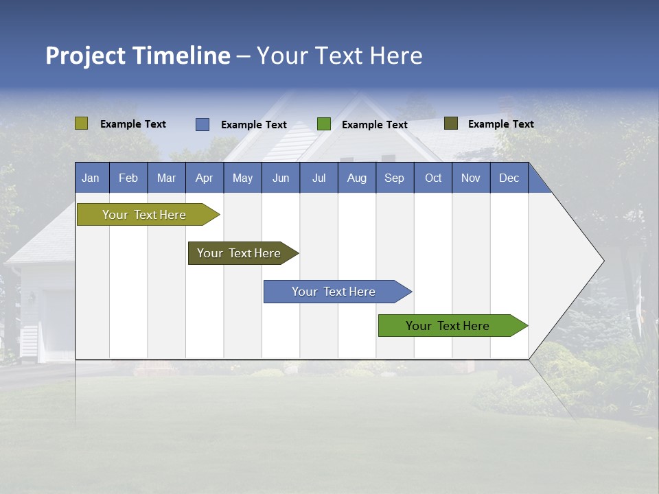 Lovely New Family Home In The Suburbs. PowerPoint Template