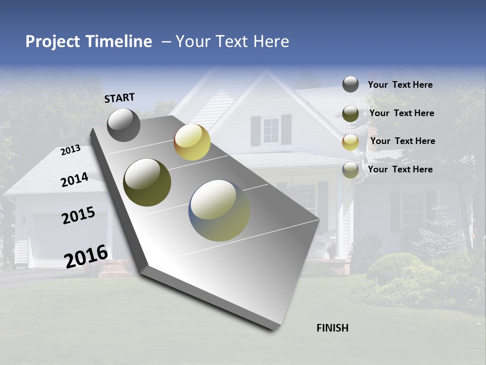 Lovely New Family Home In The Suburbs. PowerPoint Template
