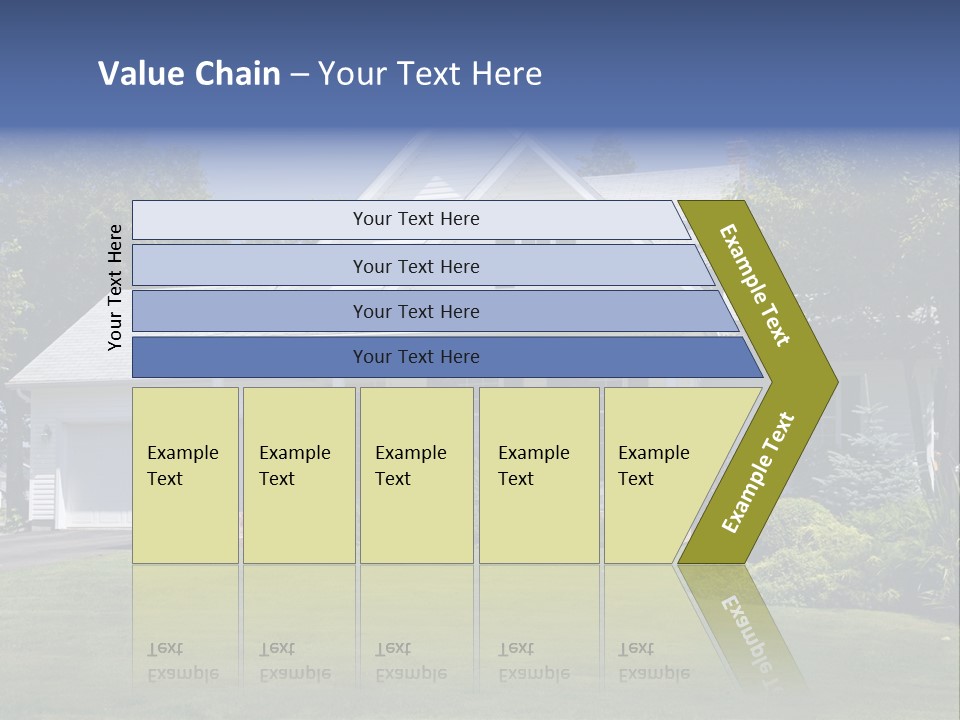 Lovely New Family Home In The Suburbs. PowerPoint Template
