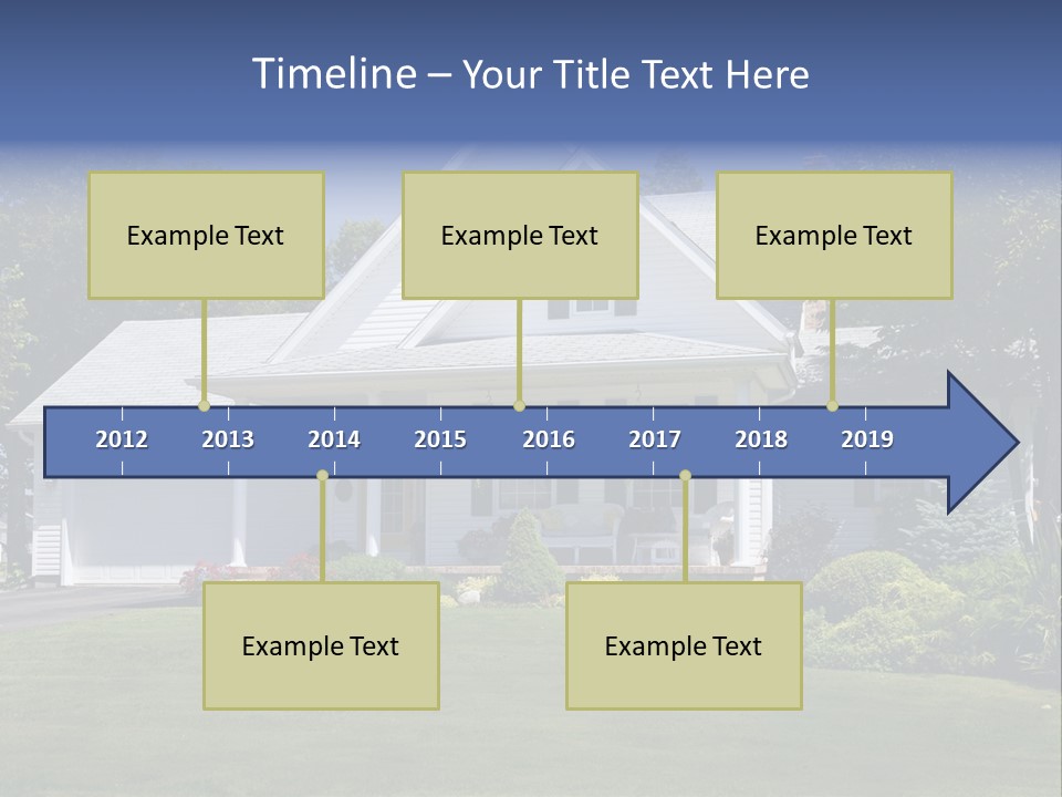 Lovely New Family Home In The Suburbs. PowerPoint Template