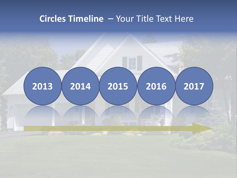 Lovely New Family Home In The Suburbs. PowerPoint Template