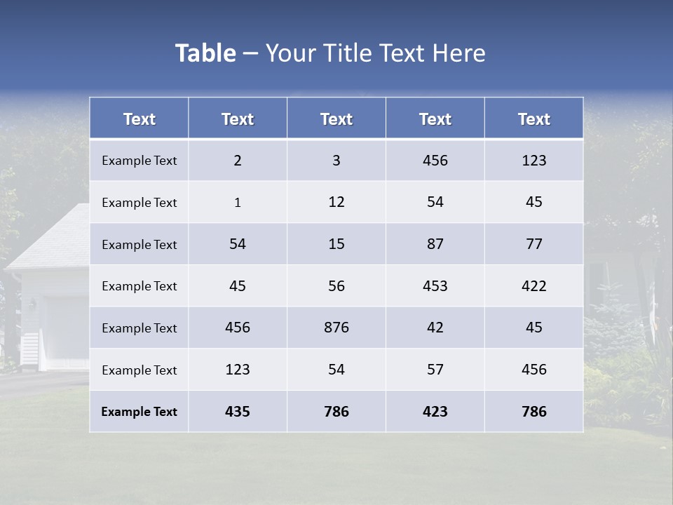 Lovely New Family Home In The Suburbs. PowerPoint Template