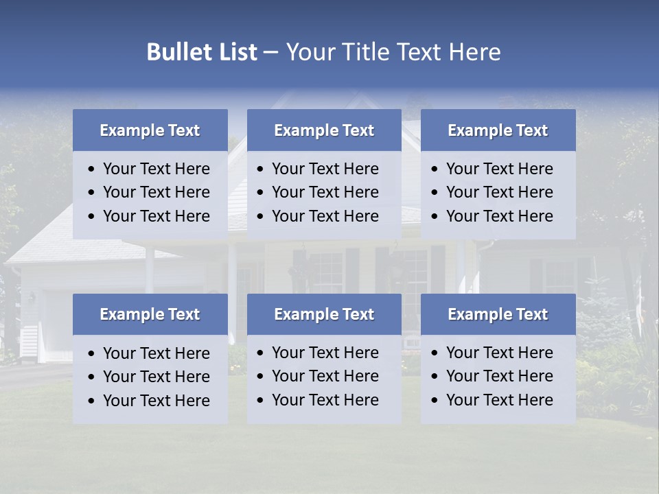 Lovely New Family Home In The Suburbs. PowerPoint Template