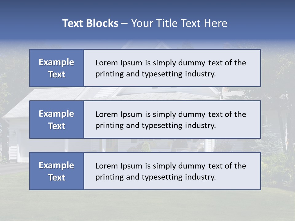 Lovely New Family Home In The Suburbs. PowerPoint Template