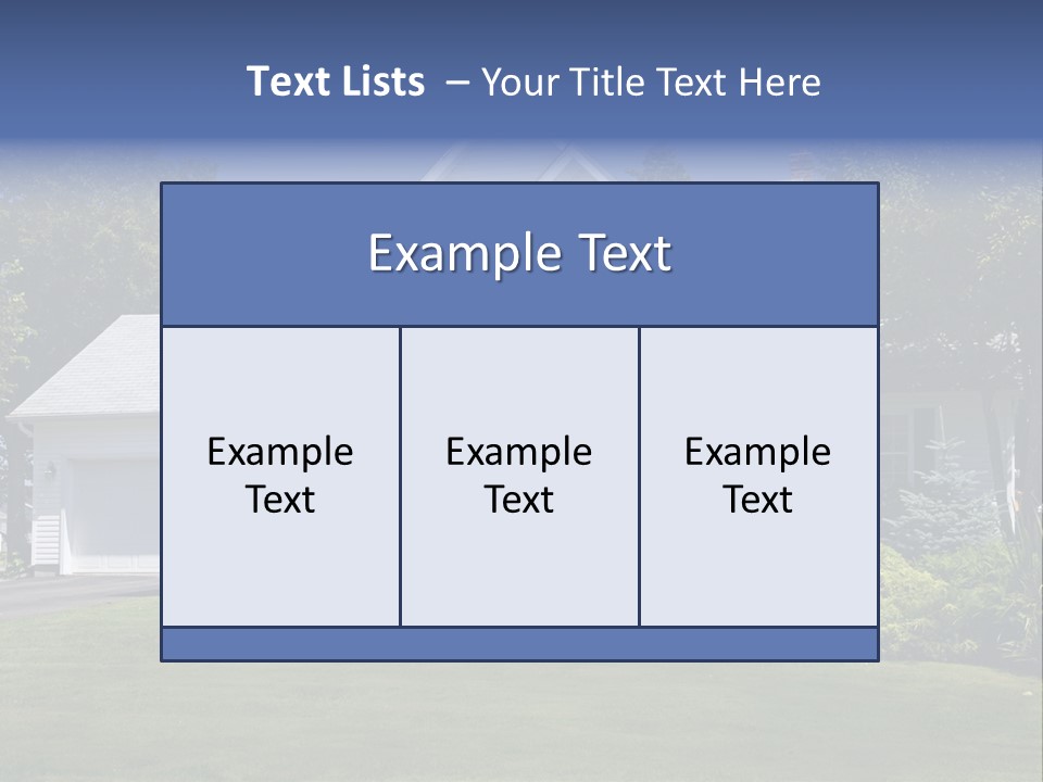 Lovely New Family Home In The Suburbs. PowerPoint Template