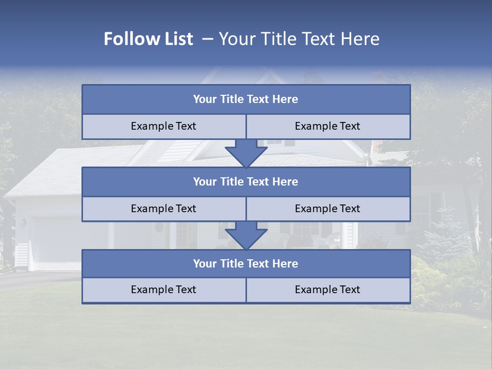 Lovely New Family Home In The Suburbs. PowerPoint Template