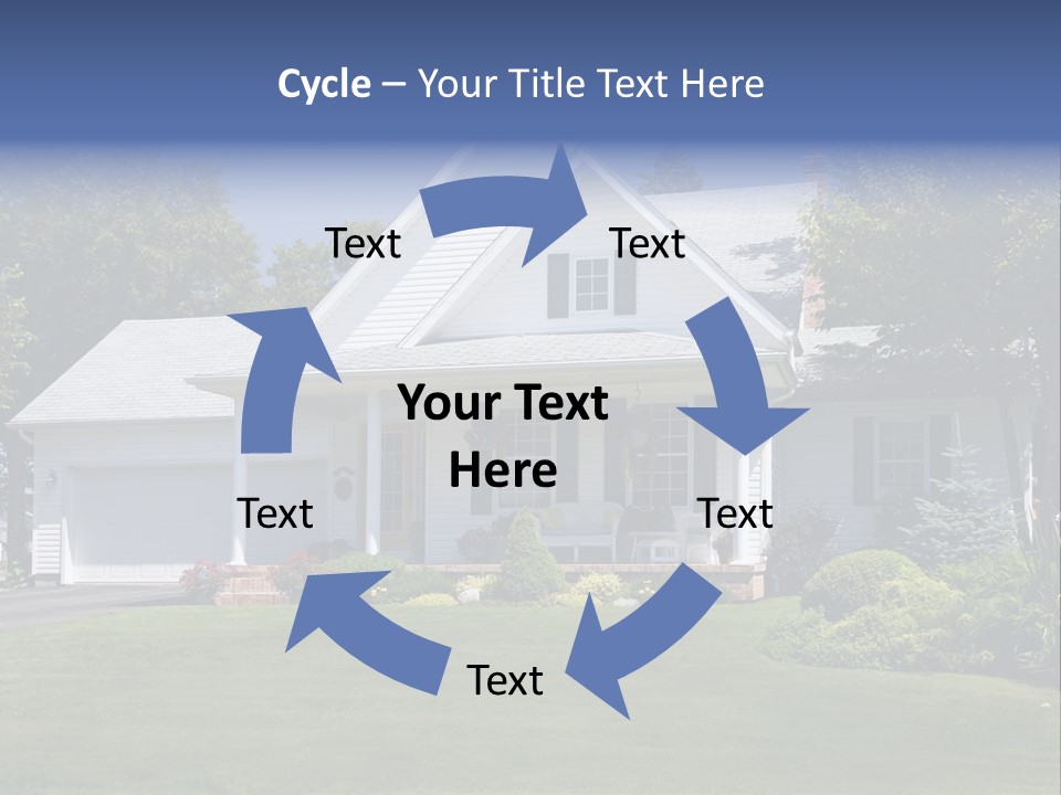 Lovely New Family Home In The Suburbs. PowerPoint Template