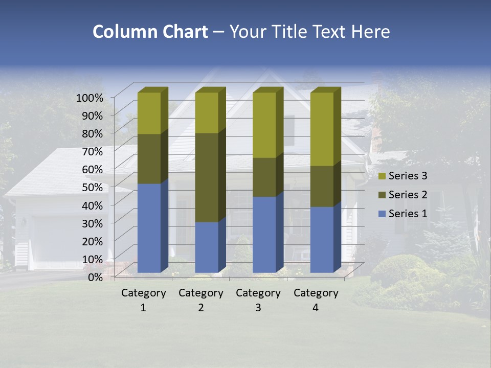 Lovely New Family Home In The Suburbs. PowerPoint Template