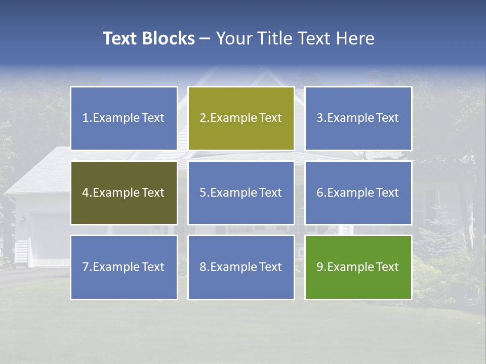 Lovely New Family Home In The Suburbs. PowerPoint Template