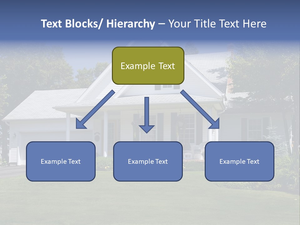 Lovely New Family Home In The Suburbs. PowerPoint Template