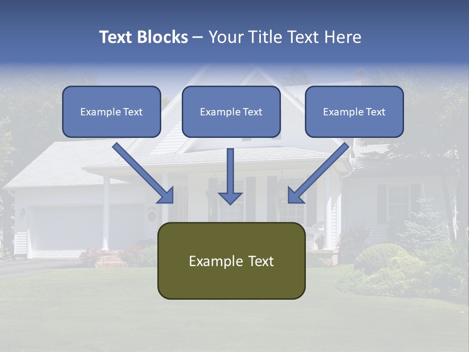 Lovely New Family Home In The Suburbs. PowerPoint Template