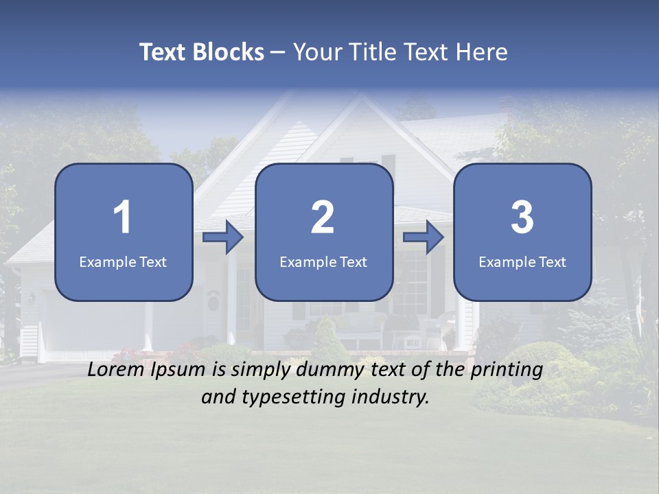 Lovely New Family Home In The Suburbs. PowerPoint Template