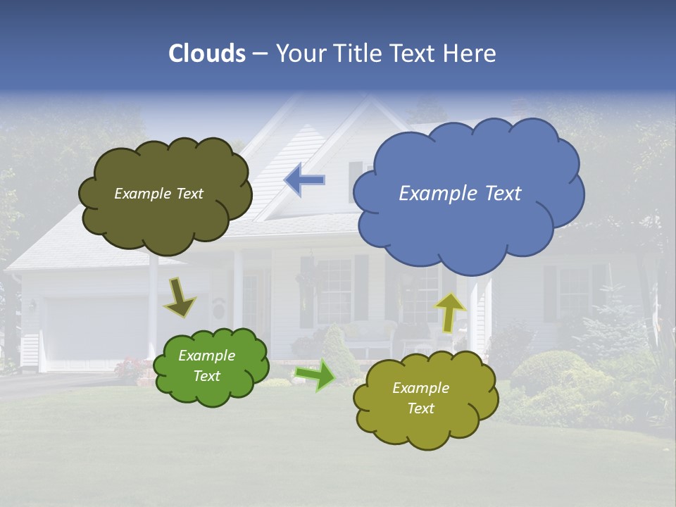 Lovely New Family Home In The Suburbs. PowerPoint Template