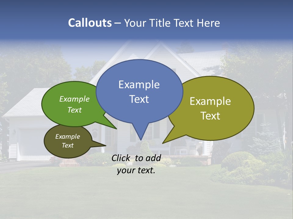 Lovely New Family Home In The Suburbs. PowerPoint Template