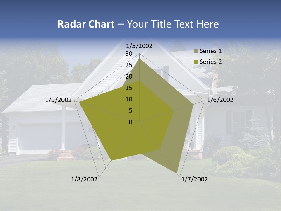 Lovely New Family Home In The Suburbs. PowerPoint Template