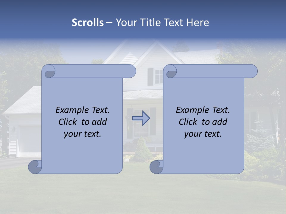 Lovely New Family Home In The Suburbs. PowerPoint Template
