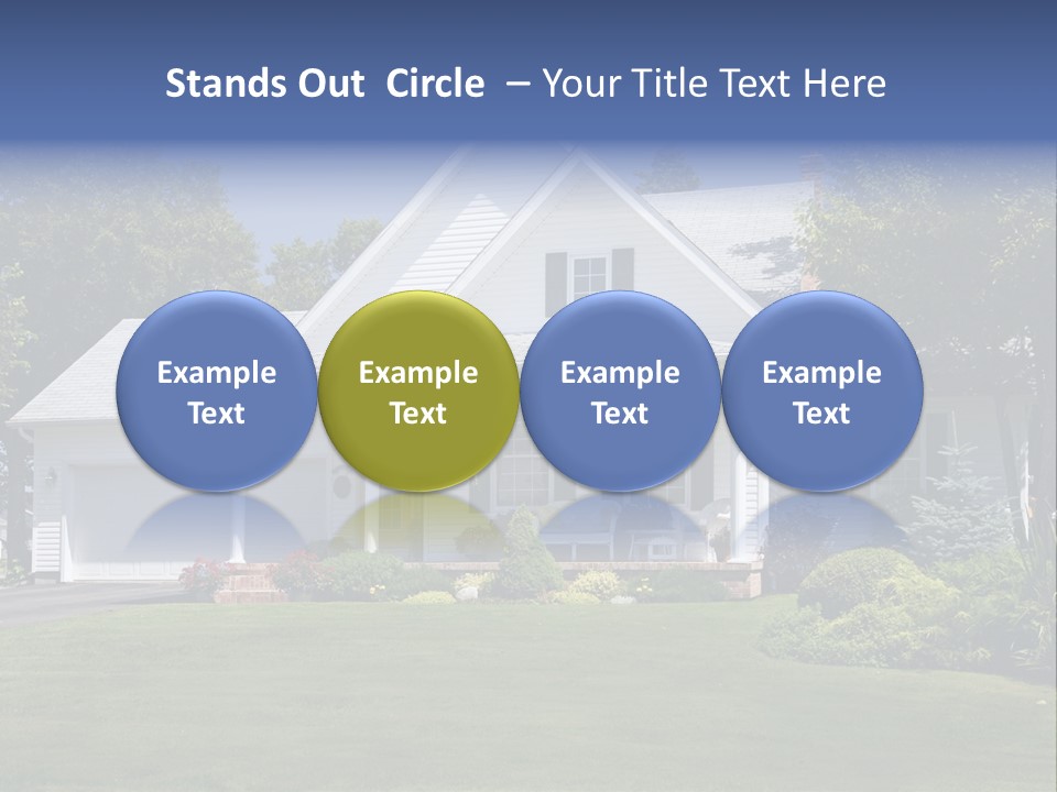 Lovely New Family Home In The Suburbs. PowerPoint Template