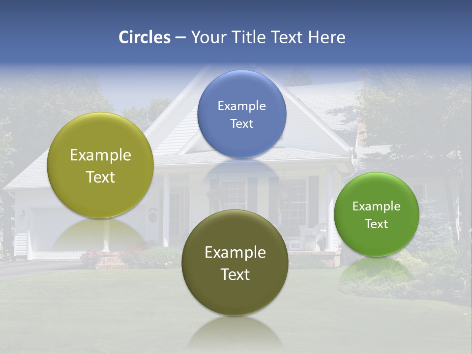 Lovely New Family Home In The Suburbs. PowerPoint Template