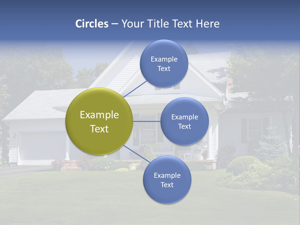 Lovely New Family Home In The Suburbs. PowerPoint Template