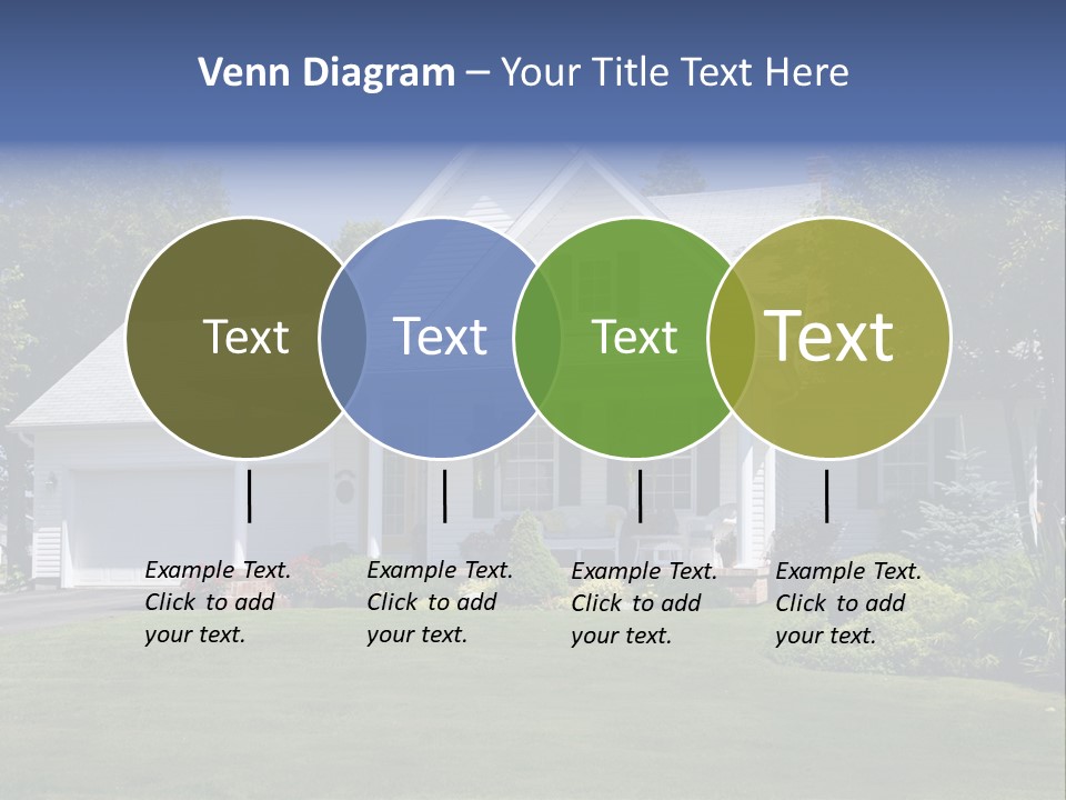 Lovely New Family Home In The Suburbs. PowerPoint Template