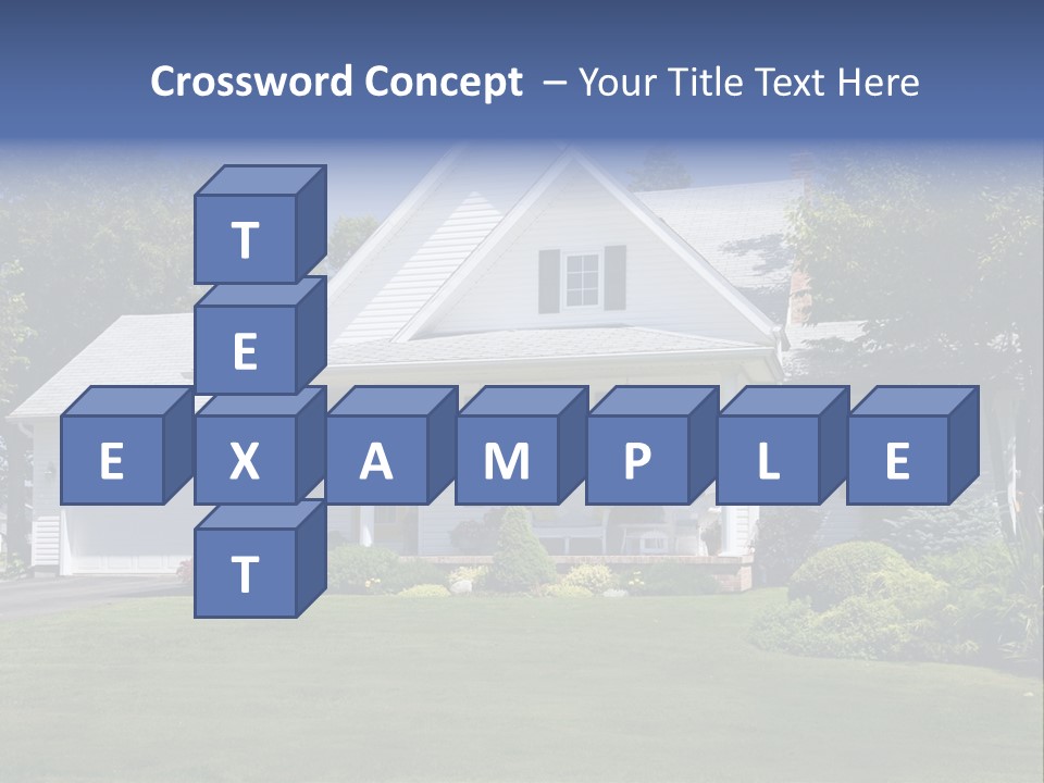 Lovely New Family Home In The Suburbs. PowerPoint Template