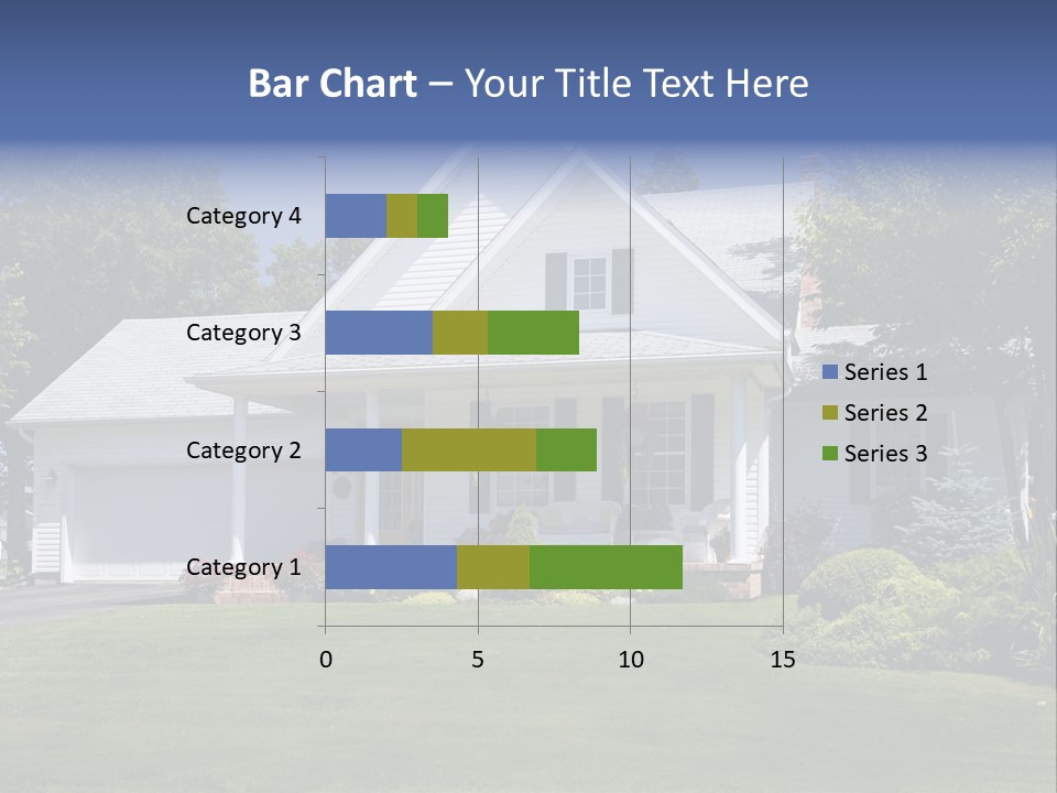 Lovely New Family Home In The Suburbs. PowerPoint Template