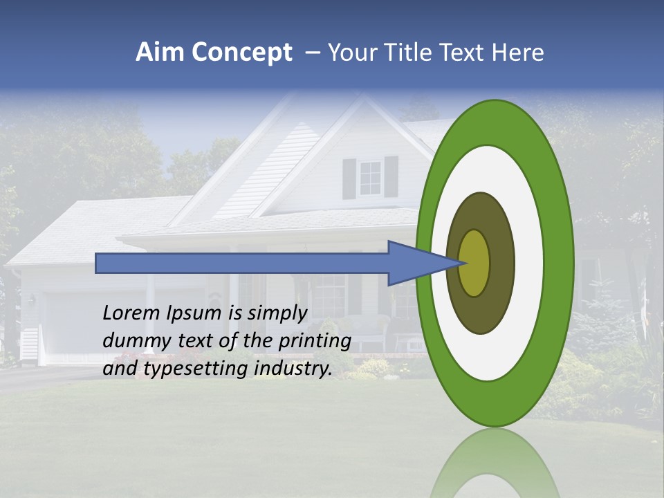 Lovely New Family Home In The Suburbs. PowerPoint Template