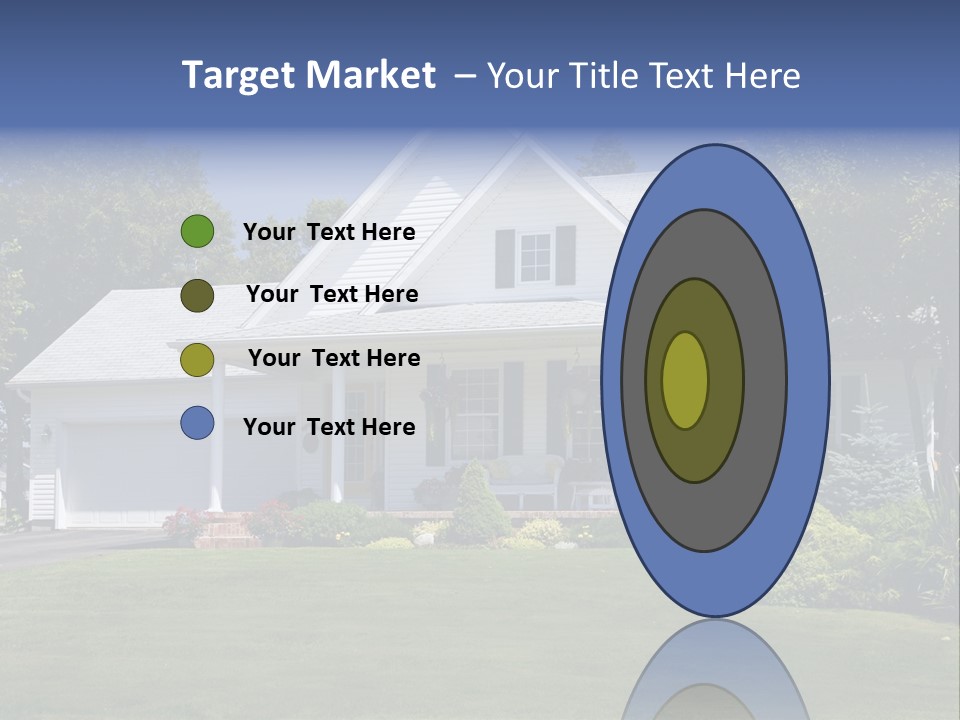 Lovely New Family Home In The Suburbs. PowerPoint Template