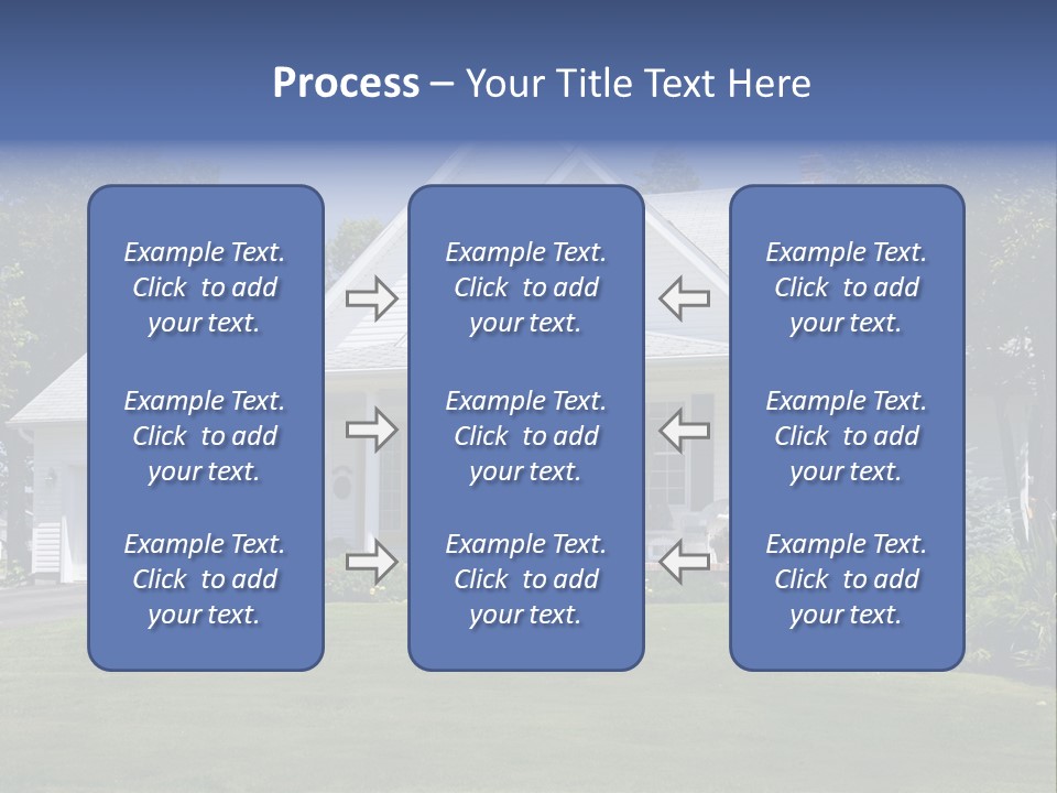 Lovely New Family Home In The Suburbs. PowerPoint Template