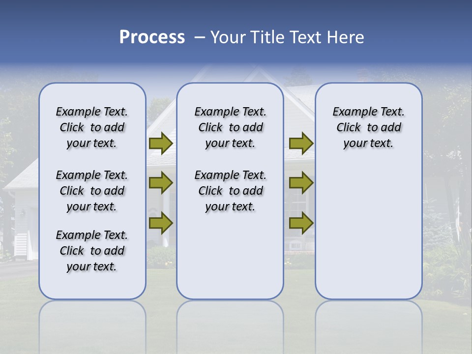 Lovely New Family Home In The Suburbs. PowerPoint Template