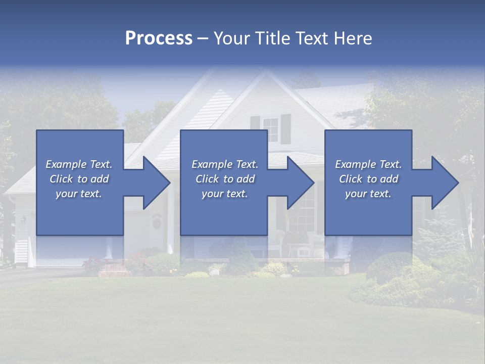Lovely New Family Home In The Suburbs. PowerPoint Template
