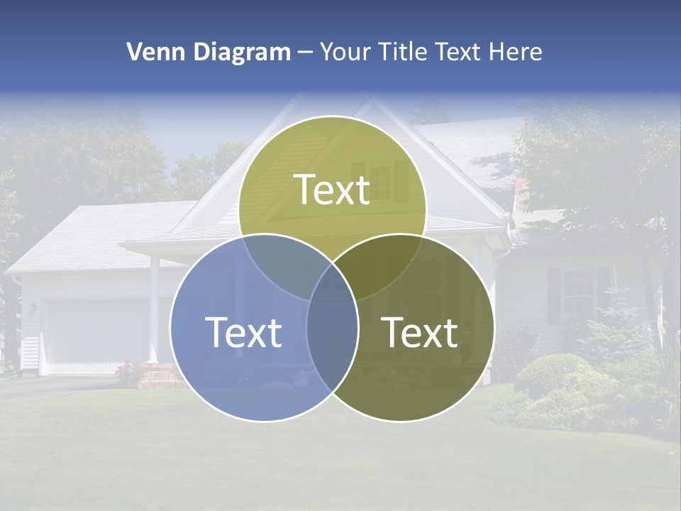 Lovely New Family Home In The Suburbs. PowerPoint Template