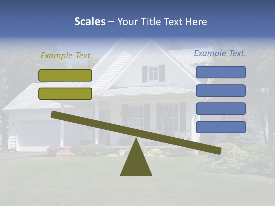 Lovely New Family Home In The Suburbs. PowerPoint Template
