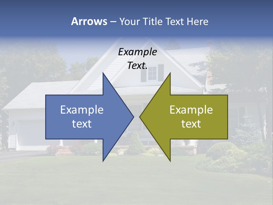 Lovely New Family Home In The Suburbs. PowerPoint Template