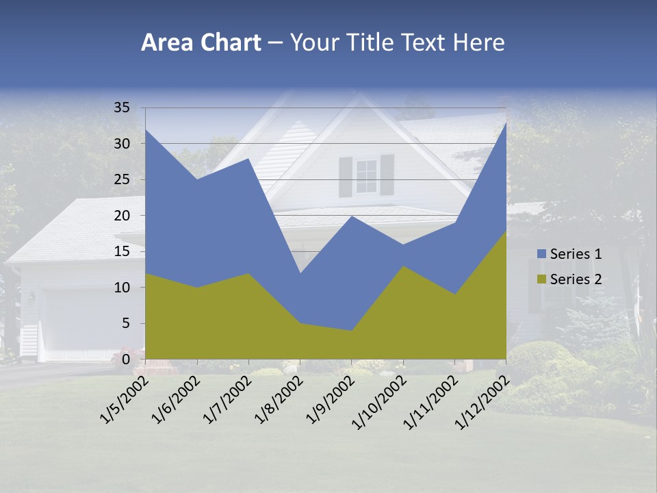 Lovely New Family Home In The Suburbs. PowerPoint Template