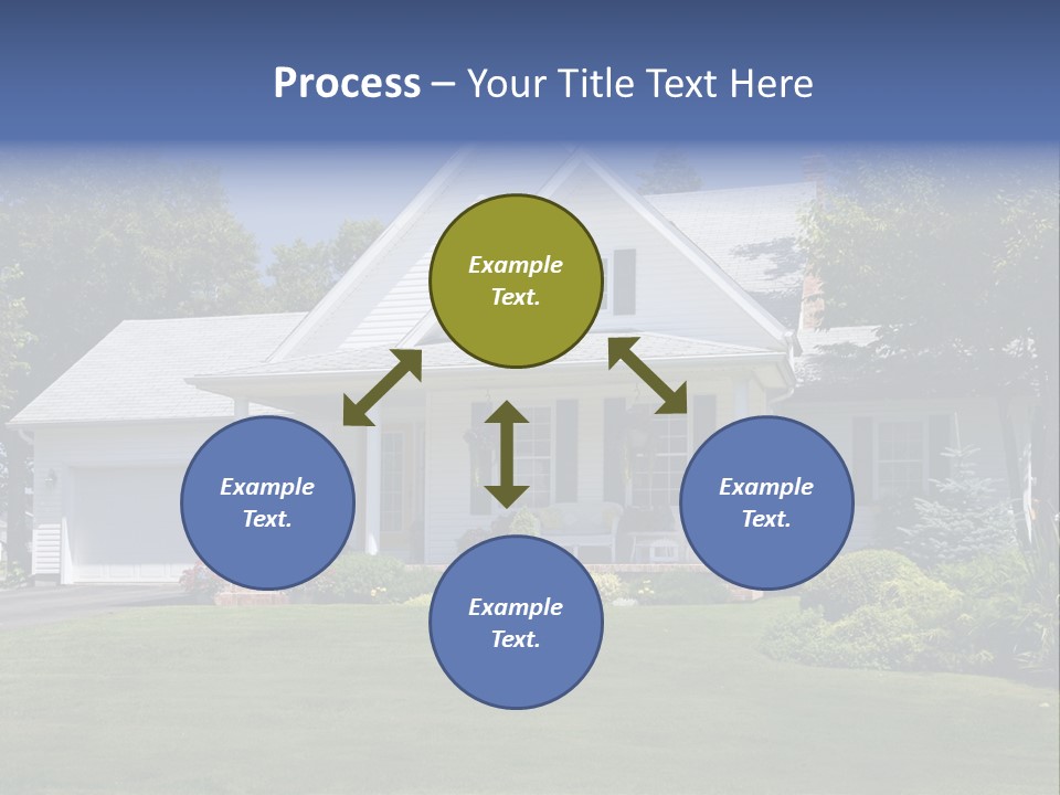 Lovely New Family Home In The Suburbs. PowerPoint Template