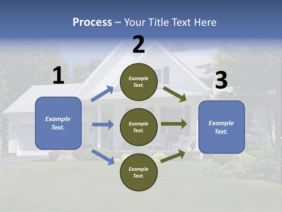 Lovely New Family Home In The Suburbs. PowerPoint Template