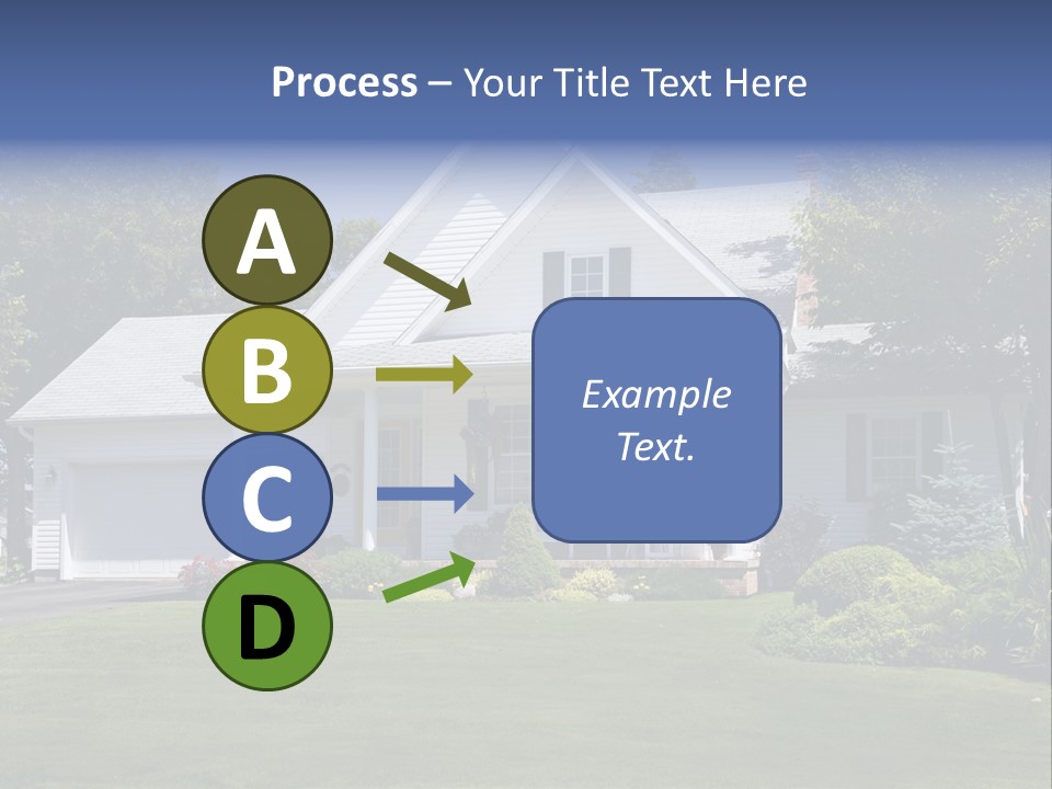 Lovely New Family Home In The Suburbs. PowerPoint Template