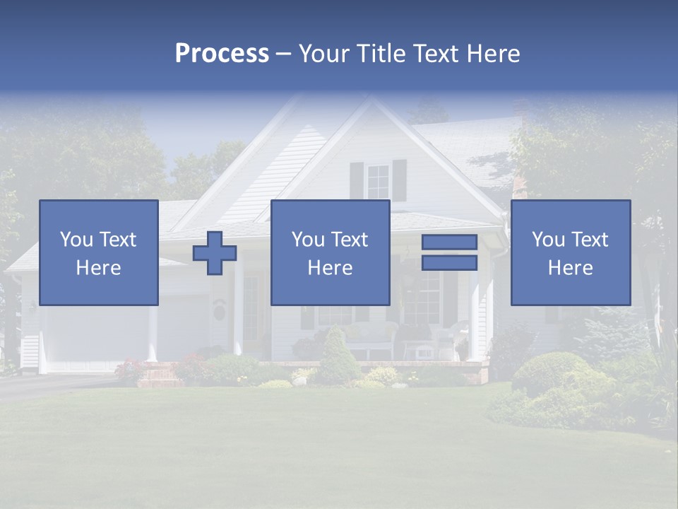 Lovely New Family Home In The Suburbs. PowerPoint Template