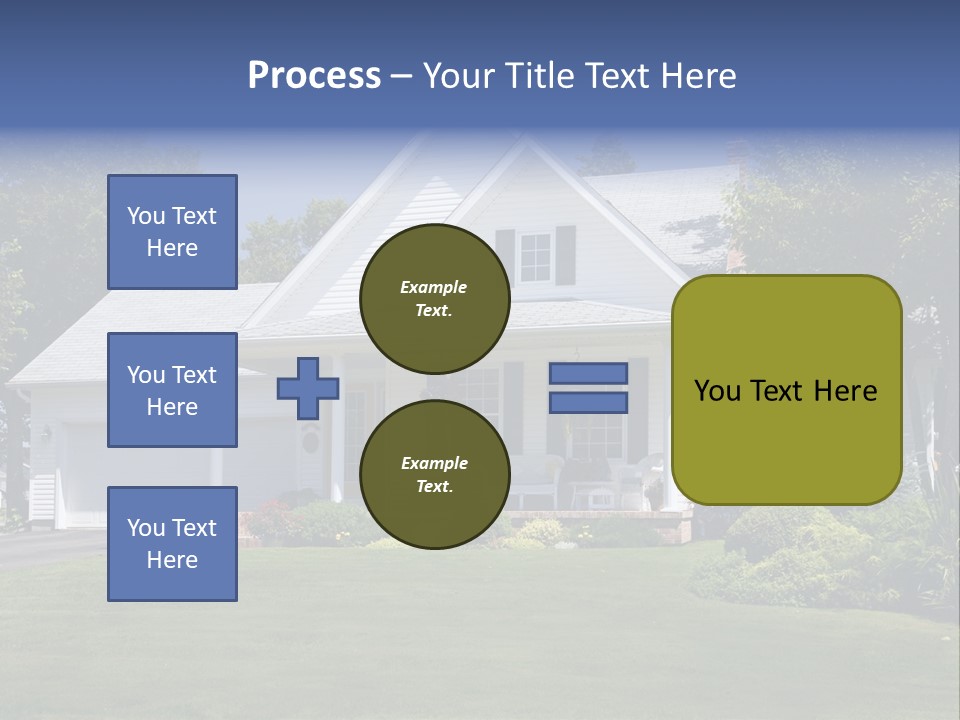 Lovely New Family Home In The Suburbs. PowerPoint Template